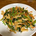 池之上政子's cooksnap of when they made 人参の葉っぱと油揚げの炒め物♪.
