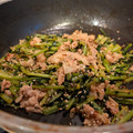 ダッフィーニーうに's cooksnap of when they made ❄︎節約♡大根の葉っぱと豚肉の炒め物❄︎.