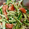 しんのすけnyao's cooksnap of when they made ♪きゅうりトマトオクラ茗荷のごま油和え♪.