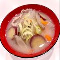 悠LOVE航's cooksnap of when they made 　豚（こま）汁！.