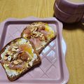 ♡ナムギュ♡'s cooksnap of when they made 生ハムとマーマレードのクリチトースト.