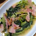 ナーちゃん's cooksnap of when they made 小松菜とベーコンの胡麻味噌常備菜。.