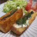fu♪♪'s cooksnap of when they made 大葉チーズの厚揚げ照り照りサンド.