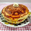 在宅勤務のおじさん's cooksnap of when they made 豆腐でもっちもち分厚いホットケーキ.