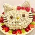yk's cooksnap of when they made ボールでキティちゃんの立体キャラケーキ.