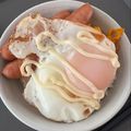 まれ子's cooksnap of when they made 特製生姜醤油のウインナー丼。.