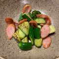 yuuhigao's cooksnap of when they made キュウリとベーコンの塩炒め.