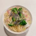 *けいこっこ*'s cooksnap of when they made 市販の1人鍋の素で！ズボラなスープパスタ.
