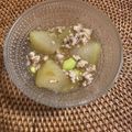 yesmama's cooksnap of when they made 冬瓜と鶏ひき肉の煮物♪.