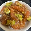 まっすーー。's cooksnap of when they made アボカドとサーモンのユッケ風.