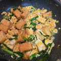 akely's cooksnap of when they made 厚揚げとニラのふんわり玉子炒め.