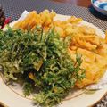 ひっこ's cooksnap of when they made にんじんの葉っぱは旨い！さくっと天ぷら.