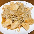 vabochan's cooksnap of when they made 鶏ムネ肉とモヤシのオイスターソース炒め.