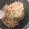 きまた's cooksnap of when they made 激旨！鮭のニンニクバター醤油炊き込みご飯.