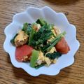 ポニーリボン's cooksnap of when they made 小松菜、トマト、卵の彩り中華炒め☆.