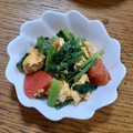 ポニーリボン's cooksnap of when they made 小松菜、トマト、卵の彩り中華炒め☆.