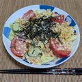 朔耶's cooksnap of when they made ☆ごまだれサラダうどん☆.