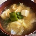 おじ☆さん's cooksnap of when they made ポカポカ●焼きねぎと牛蒡・薄揚げの味噌汁.