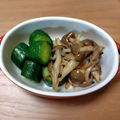 みぃくんのママ's cooksnap of when they made きゅうりの柚子胡椒合え＆しめじナムル風.