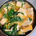 のんべぇヒロ's cooksnap of when they made すき焼き風春菊と豆腐の卵とじ☆.
