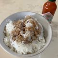 papikun's cooksnap of when they made 辛党に..アカン飯？ズボラ飯.