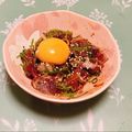 さくらん餅's cooksnap of when they made カツオたたきの月見ユッケ.