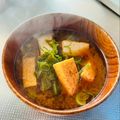 azbjbn's cooksnap of when they made 厚揚げとキャベツのお味噌汁.