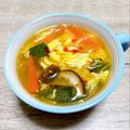 のんべぇヒロ's cooksnap of when they made 残り野菜で酸辣湯（サンラータン）.