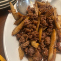 matsukusa's cooksnap of when they made ごぼうとひき肉のピリ辛炒め*作り置きに.
