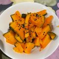 Faiza's cooksnap of when they made レンジで簡単☆かぼちゃの塩きんぴら。.