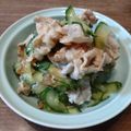 ばたみそーぱん☆'s cooksnap of when they made ☆簡単☆豚しゃぶの梅ポンおかか和え.