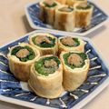ともみん❤'s cooksnap of when they made 油揚げサクサク！ほうれん草の油揚げロール.