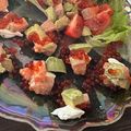 みきんどる's cooksnap of when they made サーモンタルタルとアボカドとイクラの前菜.