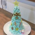 まめたん's cooksnap of when they made クリスマス☆ツリーケーキ☆.。.:*・.