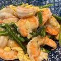 カイルア〜ハワイ's cooksnap of when they made 美味♡海老とアスパラの卵炒め.