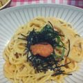 Iris77☆彡☆彡's cooksnap of when they made 白だしで出来る！和風明太クリームパスタ.