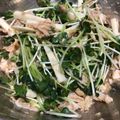 まりっコぐらし's cooksnap of when they made 長いもとツナと貝割れのサラダ.