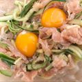 ＊しずく雨＊'s cooksnap of when they made おつまみに！簡単生ハムユッケ.