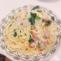 ふうちゃん♩'s cooksnap of when they made ほうれん草とツナのクリームパスタ.