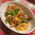 ゆっき～'s cooksnap of when they made 豚と玉ねぎの甘辛玉子とじ.