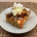 horseland's cooksnap of when they made 厚揚げに豚キムチのせてチーズ焼き.