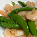 yummy?'s cooksnap of when they made エビとスナップえんどうの塩炒め.