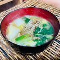 料理男子部🍻's cooksnap of when they made 白菜・小松菜たっぷりな味噌汁.