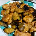 mahotere's cooksnap of when they made ♡あまから~鶏むね肉となすのてりやき♡.