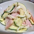 よしよしのキッチン☆'s cooksnap of when they made 夏☆ズッキーニとハムの粒マスマヨサラダ.