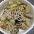 庵chai's cooksnap of when they made れんこんとポテトの♪のり塩じゃがバター.