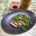 みかかめ's cooksnap of when they made 定番おつまみ【板わさ（梅大葉）】蒲鉾.