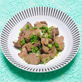 tokotann's cooksnap of when they made あっさり＊茹でレバーの旨塩薬味和え.