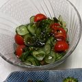 ☆コレット★'s cooksnap of when they made 副菜に♪ワカメ、きゅうり、トマトの酢の物.