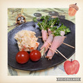 みかかめ's cooksnap of when they made かいわれをハムで巻いただけ～♪.